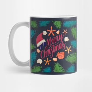 Merry Christmas Beach Theme Mug